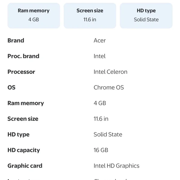 Acer Chromebook R11 C738T-C7KD – 11.6" Touchscreen 2-in-1 Laptop - Picture 7 of 8